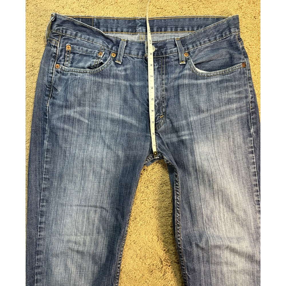 Levis Strauss 514 Jeans Men 33x30 Blue Denim Straight Leg Mid Rise Preppy - Picture 7 of 10
